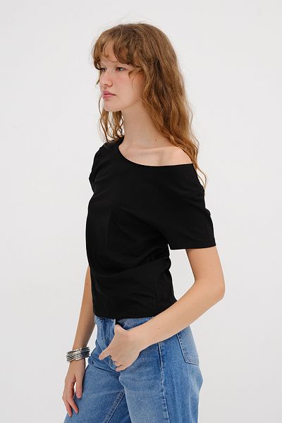 Addax Boat Neck Basic T-Shirt P1805
