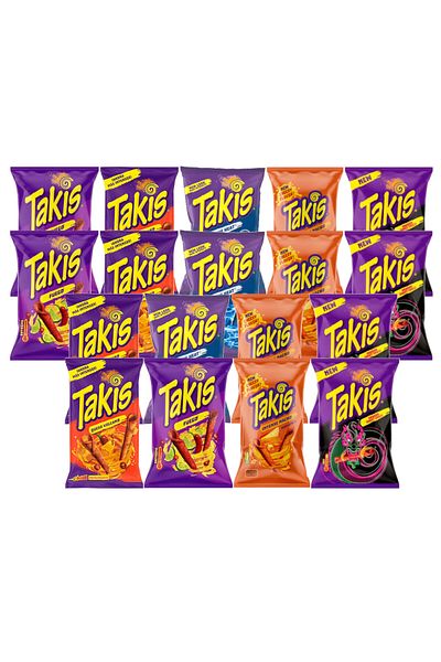 Takis Mix de chipsuri de porumb albastru Fuego Dragon Queso Volcano Nacho 18x 100g