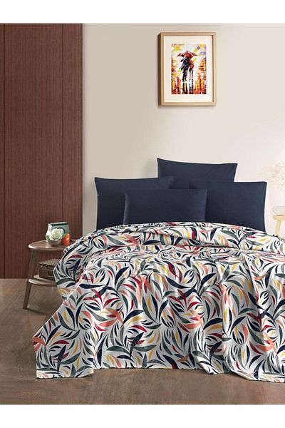 ETE HOMETEX Etehometex Double Person Printed Cotton Pique Set