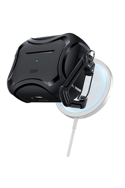 ESR Carcasă Cyber Armor Halolock MagSafe compatibilă cu Apple AirPods Pro / Pro 2, neagră