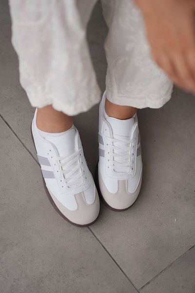SOLAZER Tenis casual alb de damă