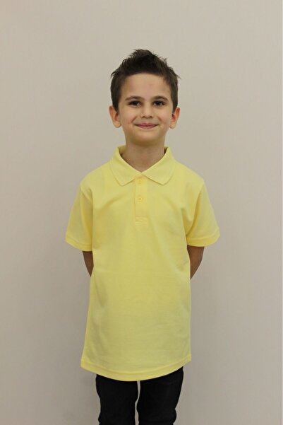 Sereia Παιδικό 100% βαμβακερό μονόχρωμο μπλουζάκι πόλο με κοντό μανίκι κίτριν...