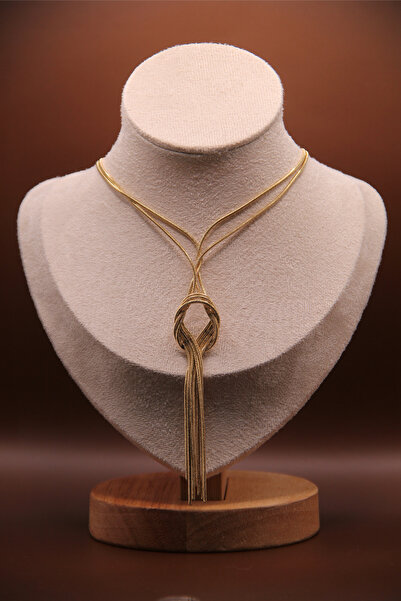 assa accessories قلادة من الفولاذ المقاوم للصدأ 316L مطلية بالذهب - مقاومة لل...