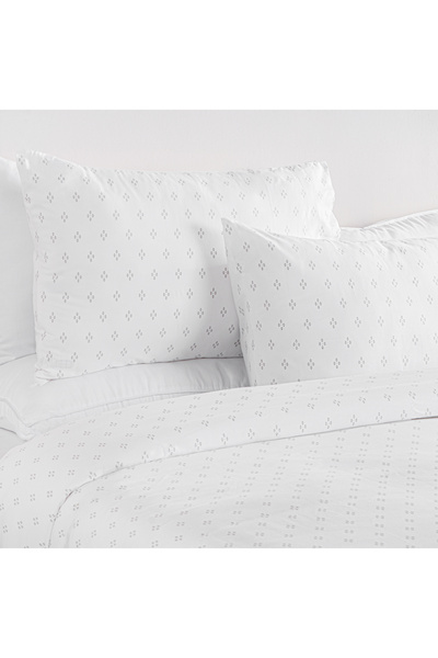 Boutique Blanche 3pcs cotton duvet cover 160*200cm - 300 thread count diamond