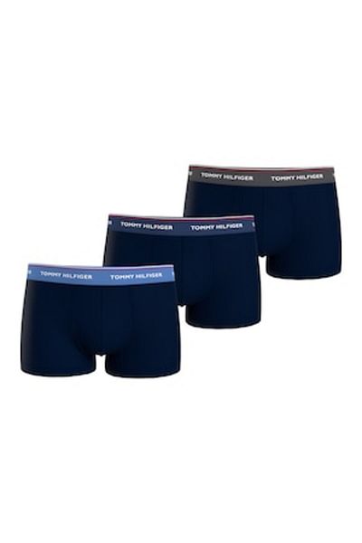 Tommy Hilfiger , Set de boxeri cu banda cu logo in talie - 3 perechi, Albastru royal, XL