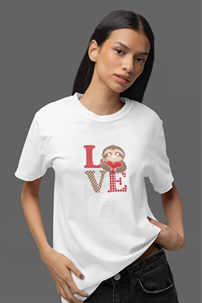 ArtYus Unisex Ανδρικό/Γυναικείο μπλουζάκι Love Sloth Πολύχρωμο με τύπωμα over...