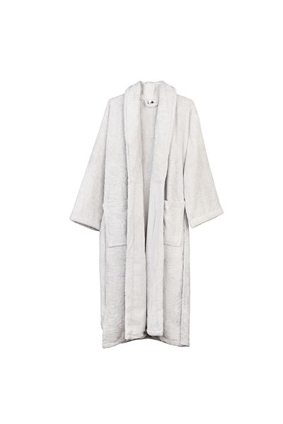 H Hotel Supplier Unisex bathrobe, 100% cotton, premium quality, Light gray – size L/XL