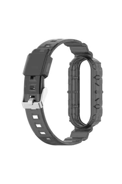 Bibilel Curea din plastic ABS pentru Xiaomi Mi Band 5/5 NFC, Mi Band 6/6 NFC, Amazfit Band 5 - Gri
