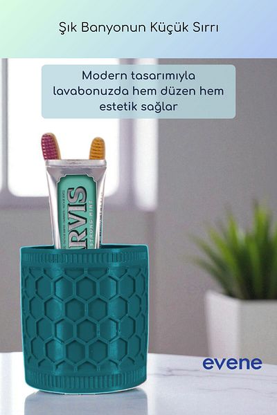Evene Θήκη οδοντόβουρτσας Βάση οδοντόβουρτσας Βάση οδοντόβουρτσας Σκούρο πράσινο χρώμα Μοντέλο 81