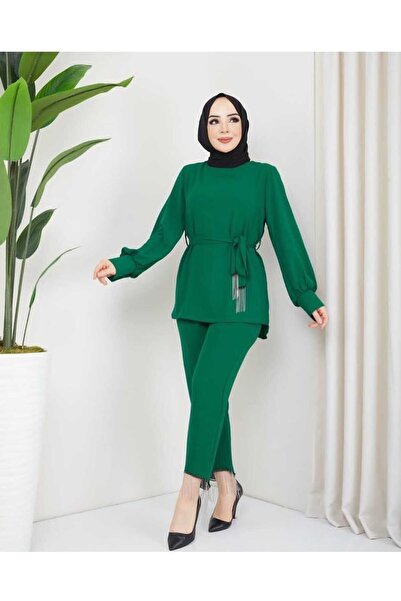 FUNDA Fashion Kadın Zincir Detaylı Pantolonlu Takım
