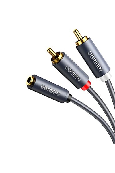 Ugreen Cablu audio cu mufă jack la RCA, RCA 1m, X1164, gri
