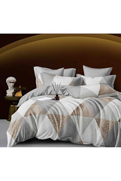 JOJO HOME Double bed linen with elastic, 6 pieces, 2 persons, 180x200cm, Superior fineness, Geometric