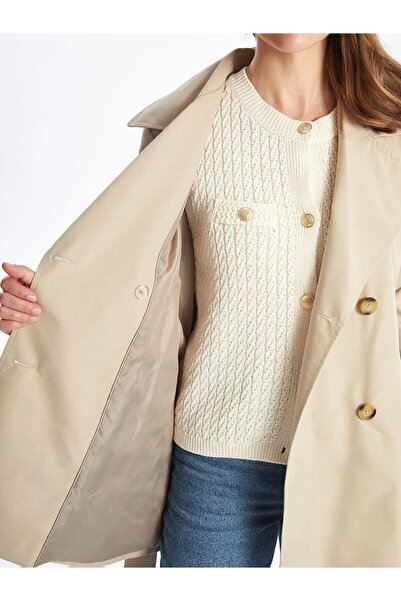 LC Waikiki Lcwaikiki Classic Jacket Collar Women's Trench Coat (W5)