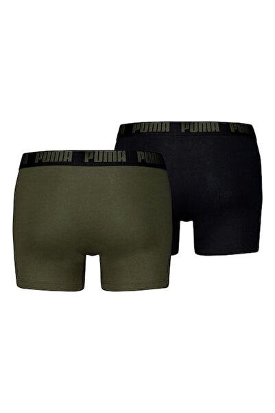 Puma , Set of Boxers with Logo Waistband - 2 Pairs, Black, Khaki, 2XL