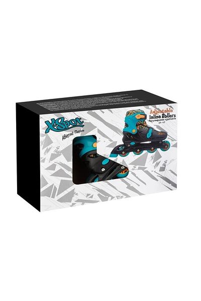 divendi-ro Roller Skates, adjustable size (39-42), PVC wheels, 5 years+, green and black