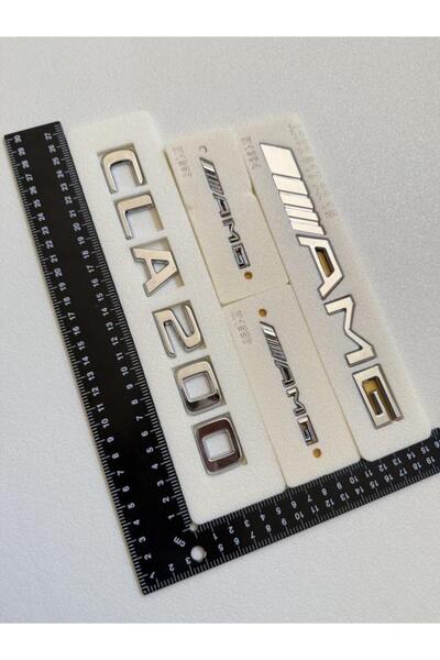 EDEXPORT CLA 200 ve AMG Krom Bagaj ve Çamurluk Yazısı Seti 4’lü 3M 3D ABS 3M 3D ABS Logo Arma