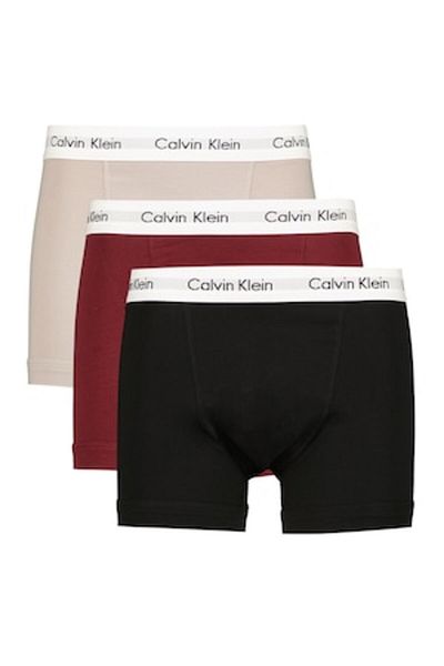 Calvin Klein , Set of boxers with logo - 3 pairs, Burgundy, Black, Gray, XL