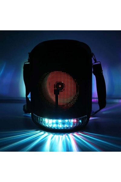 divendi-ro Boxă karaoke cu Bluetooth, microfon, ecran LED, 10W, 21x20x30cm