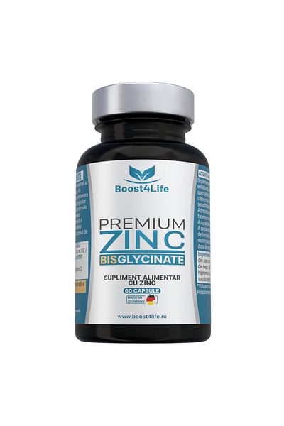 Boost4Life Dietary supplement, Premium Zinc Bisglycinate, Boost4Life, 83.35 mg, 60 vegan capsules