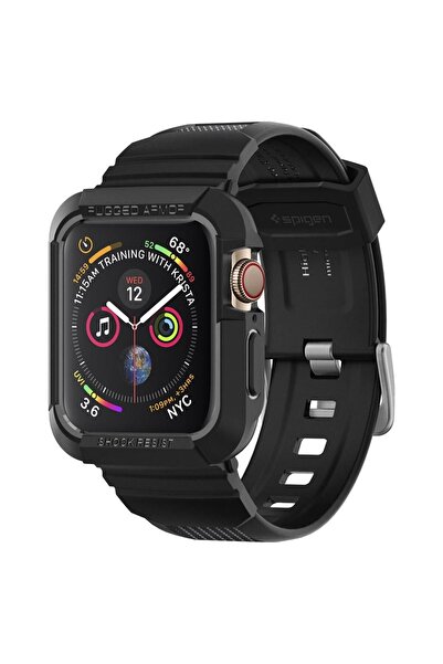 Spigen Case for Apple Watch 4/5/6/7/8/9/SE/SE 2 44/45mm + Strap, Rugged Armor Pro, X1275, Black