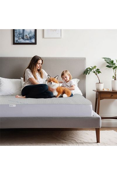 COTTON HOME Breathable Coolant Mattress Protector 100% Waterproof Twin Size 120x200+35cm ,White