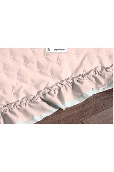 d'niss home touch of nature in your home Quilted Ruffled 3 Piece Double Bedspread