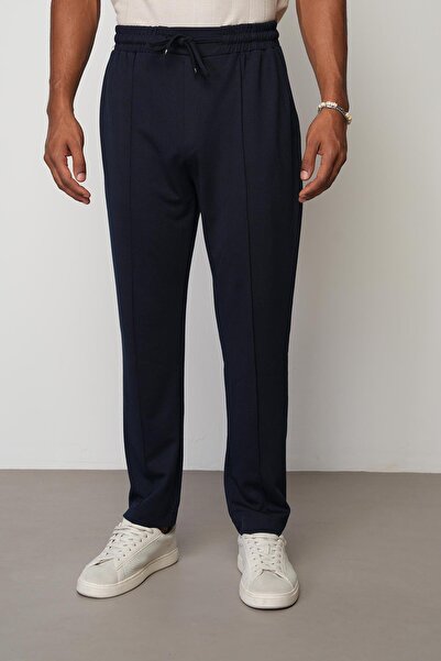 STYLE BOSS Lacivert Baggy Fit Erkek Çımalı Pantolon E1027