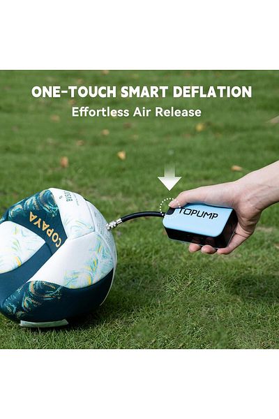 TOPUMP Electric Ball Pump with Inflation and Deflation, Portable Pump for Sports Balls, Football