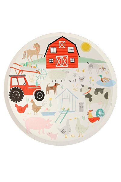 Meri Meri - أطباق العشاء على المزرعة - طبق المزرعة - 8 قطع