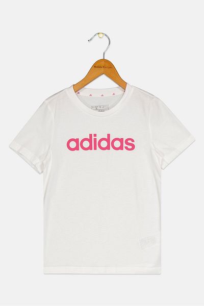 adidas Kids Girl Graphic Print Short Sleeves Outdoor T-Shirt, White