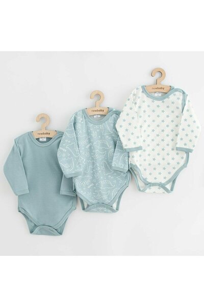 NEW BABY SHOP Set 3 piese, New Baby, Classic II, Include 3 body-uri cu maneca...