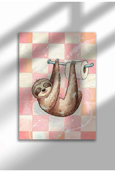 21mxm Poster pe pânză amuzant – Poster amuzant cu animale, artă pentru toalet...