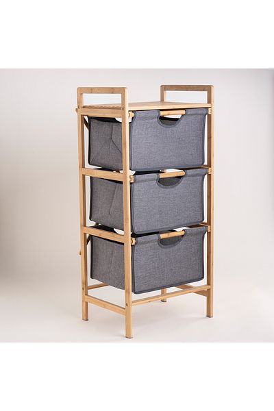 Generic Bamboo 3-tier storage drawers