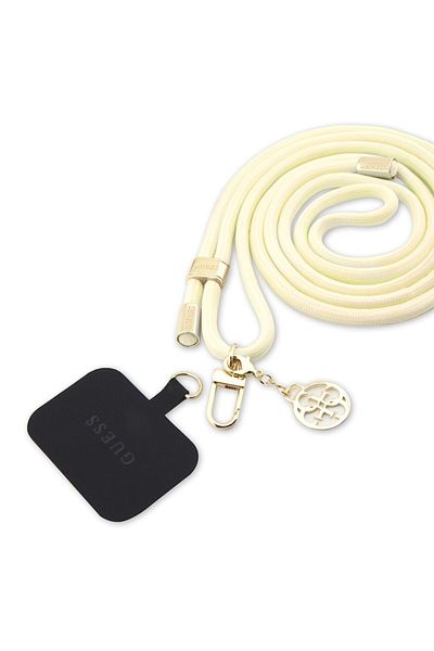 Guess Șnur universal pentru telefon, Z95, metal, nailon, bej