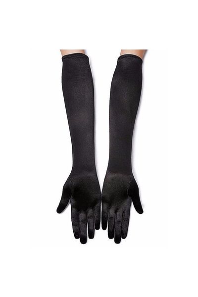 SinnersStore Long satin gloves, universal size
