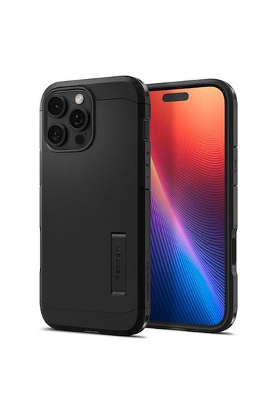 Spigen Phone Case for iPhone 16 Pro Max, B26, Polyurethane, Black