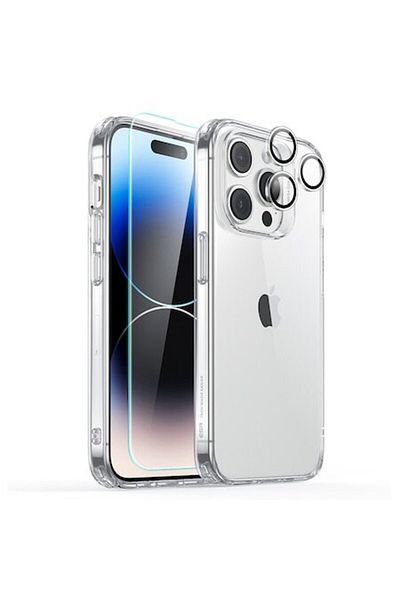 OEM High Protection Case for iPhone 14 Pro + Screen Protector, Sleek Defense, B478, Thermoresistant Plas