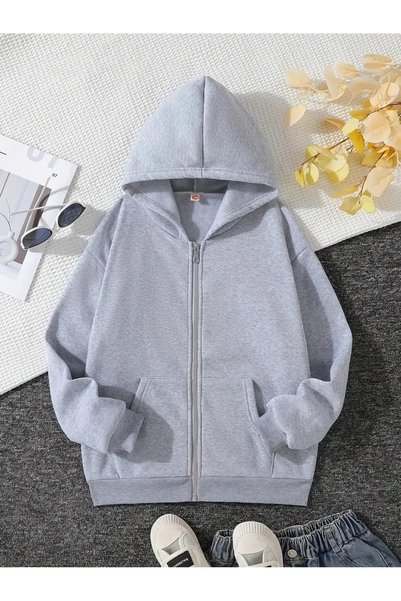 DAXİS Sportwear Company 3LÜ Kız/Erkek Çocuk Fermuarlı Kapüşonlu Sweatshirt