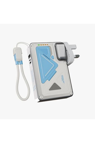 Powerology 10000Mah Magsafe Wireless Power Bank With Type-C & Lightning Cable Adapter