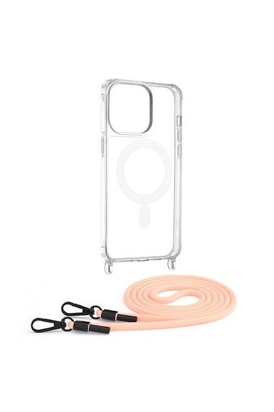 Axios High-Protection Case for iPhone 15 Pro Max, Slim Protector, Thermoresistant Plastic, Soft Rose