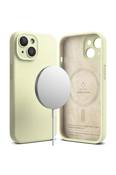Axios High Protection Case for iPhone 15, Advanced Style, B690, Hard Plastic, Sunny Lime