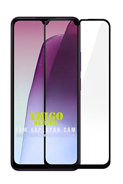 Evax (AMIGO TAM) Redmi 13C Uyumlu Amigo Serisi ESD HD+ Tam Kaplayan Cam Ekran...