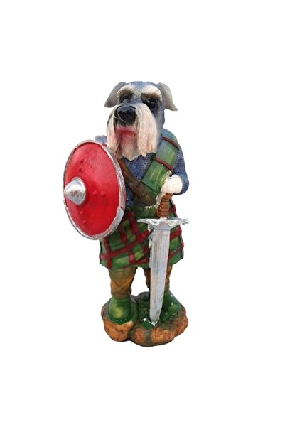 OEM Figurină decorativă din ceramică în formă de câine soldat, 8x16 cm