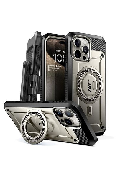 OEM High-Protection Case for iPhone 15 Pro, Impact Safe, Titanium Grey