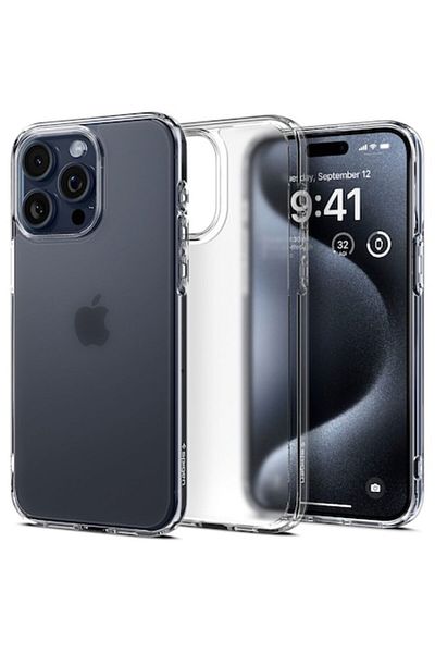 Axios High Protection Case for iPhone 15 Pro, Impact Safe, B880, Thermoresistant Plastic, Frost Crystal Cl