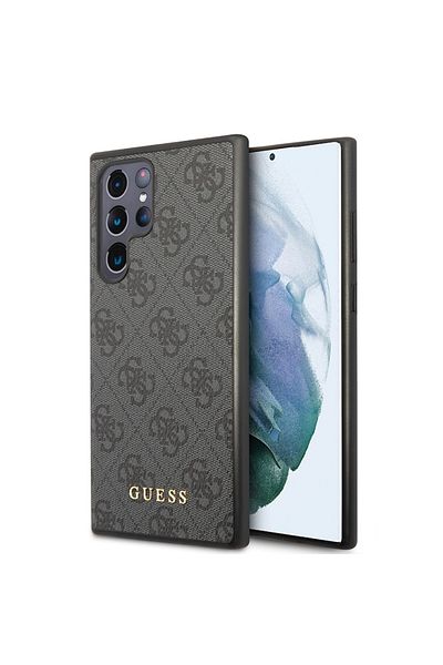 Guess Husa pentru Samsung Galaxy S22 Ultra 5G, T19, Piele ecologica, Grey