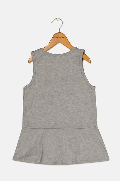Nike Kids Girl Sleeveless Graphic Outdoor Top, Grey