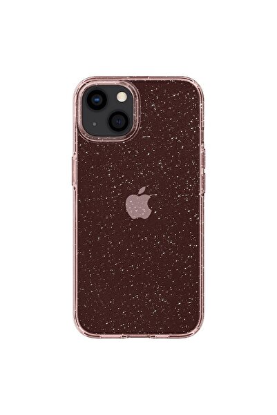 Spigen Husa Liquid Crystal Glitter pentru iPhone 13, Roz Transparent