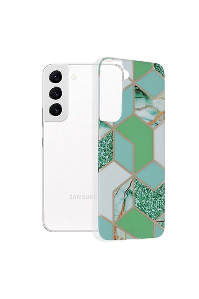 OEM Protective Case for Samsung Galaxy S22 5G, Precision Fit, B2647, Thermoresistant Plastic, Green Hex