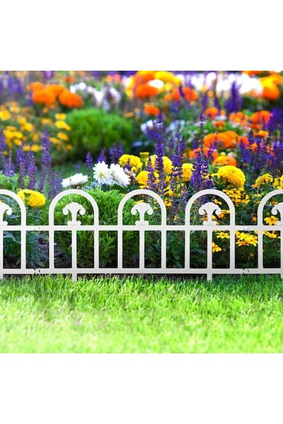 CLICK Fence for lawn or flowers, 60 X 30, plastic, White